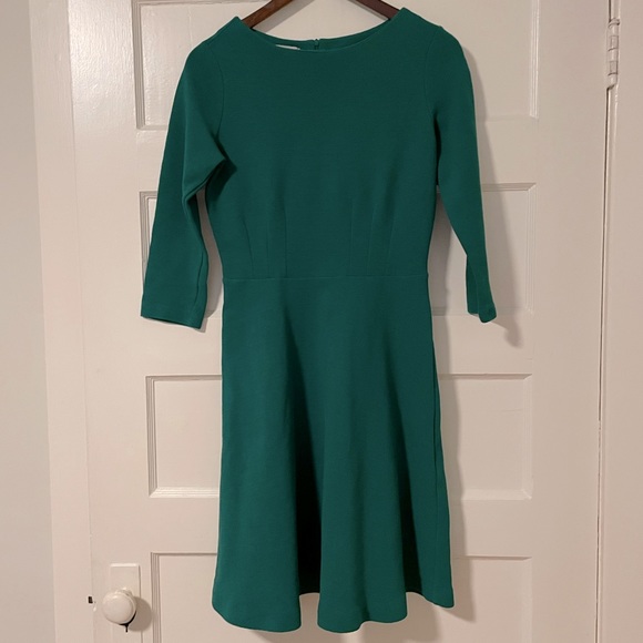 Hobbs London - Teal Green Fit and Flare Dress - US Size 6 - VGUC - Picture 1 of 5